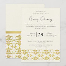 FORMELL GULD DAMAST STOR ÖPPNINGSCEREMONI