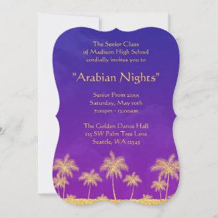 Formell inbjudan för elegant för arab studentbal