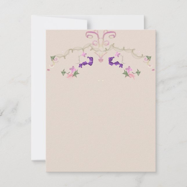 Formell inbjudan till blommigt av trädgårdsmark (Framsida)