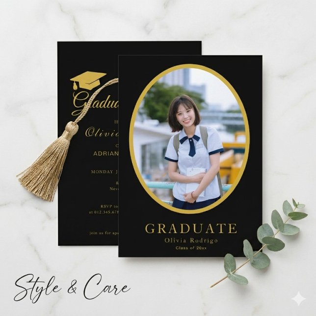 Formell inbjudan till examensfest | Djärv & Elegan (Formal Graduation Party Invite  Bold & Elegant)