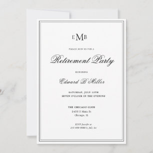 Formell inbjudan till Monogrammed Pension-part