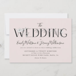 Formell inbjudan till Rosa Musk Blommigt Brev bröl