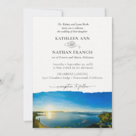 Formell inbjudan till Sjö-tabbmål för bröllop