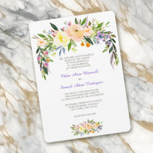 Formell inbjudan till Willow och Blommigt för bröl