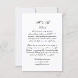 Formell information om Calligraphy Monogram Black  OSA Kort