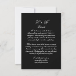 Formell information om Calligraphy Monogram Black OSA Kort
