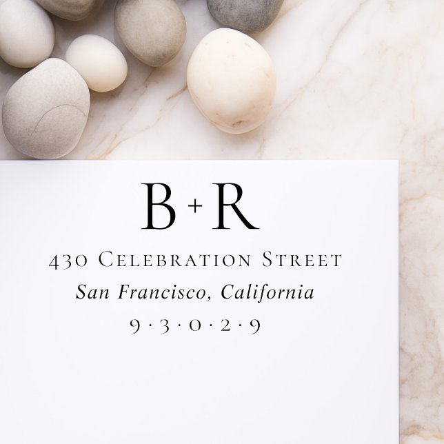 Formell Initialer-typografi och Returadress Stämpel (Skapare uppladdad)