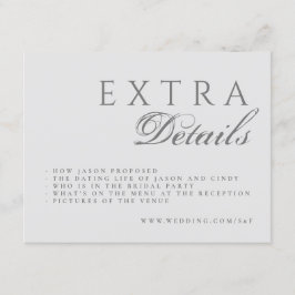 Formell kalligrafi i Elegant bröllop Tilläggskort