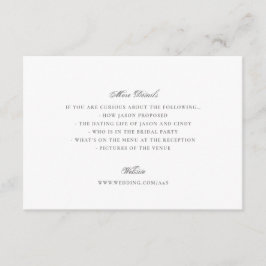 Formell kalligrafi i Elegant bröllop Tilläggskort