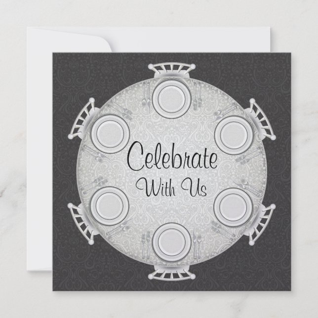 Formell middaginbjudan inbjudningar (Framsida)