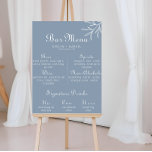 Formell Minimal Dusty Blue Bröllopsbarmeny Poster<br><div class="desc">Denna formella minimala dammiga blå bröllopsbarmeny är perfekt för ett rustikt bröllop. Designen har vattenfärg vilda örter på en dammig blå bakgrund.</div>