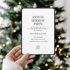 Formell minimalistisk årlig julfest inbjudningar
