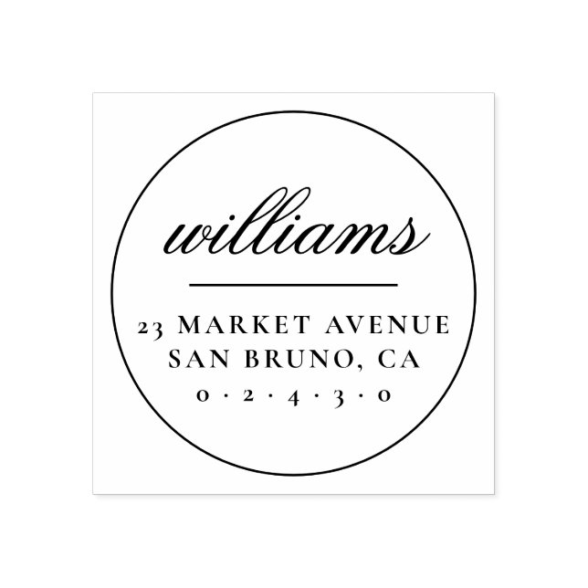 Formell, minimalistisk Returadress för familjen Na Stämpel (Tryck)