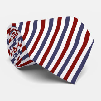 Formell minimalistisk röd och blå randig geometris slips