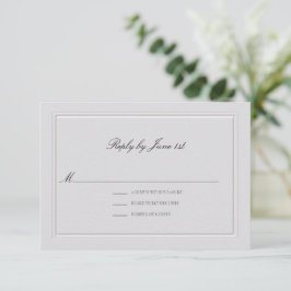 Formell Modern Klassisk Elegant Elfenbensvit Bröll OSA Kort