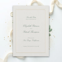 Formell Modern Klassisk Elegant Grön Ecru Bröllop