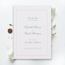 Formell Modern Klassisk Elegant Grön Pärl Bröllop