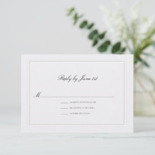 Formell Modern Klassisk Elegant Pärlbröllop OSA Kort