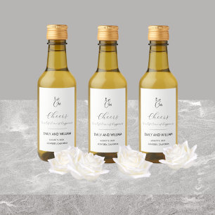 Formell och Elegant Mini Vin Flaska-etiketter Vinetikett