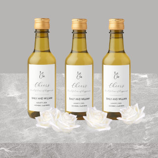 Formell och Elegant Mini Vin Flaska-etiketter Vinetikett