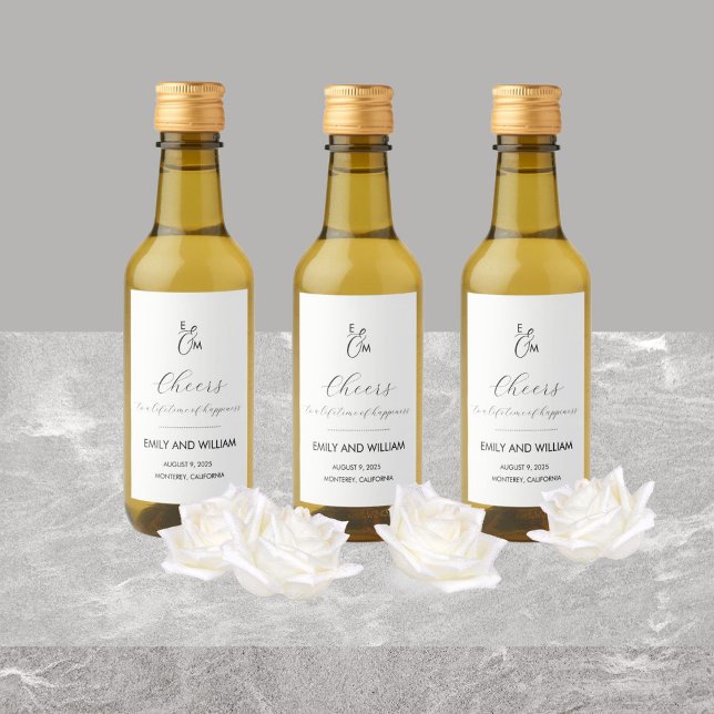 Formell och Elegant Mini Vin Flaska-etiketter Vinetikett (Skapare uppladdad)