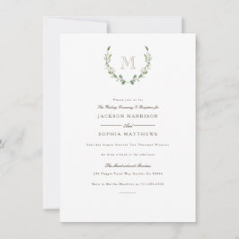 Formell och Rustic Greenery | Inledande bröllopsin Inbjudningar