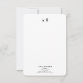 Formell Professionell två monogramföretag Tack Kort