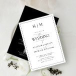 Formell QR-kod Svartvit monogram-skript Bröllop Inbjudningar<br><div class="desc">Tittar du en modern, formell och elegant bröllop inbjudan? Titta bara på vår Elegant Formal QR Code Black White Monogram Calligraphy Wedding bjudande! Det här vackra inbjudan har ditt personlig monogram i svart och dina personuppgifter accentueras med modern, handskriven kalligrafi. Dessutom finns det på baksidan också en QR-kod så att...</div>