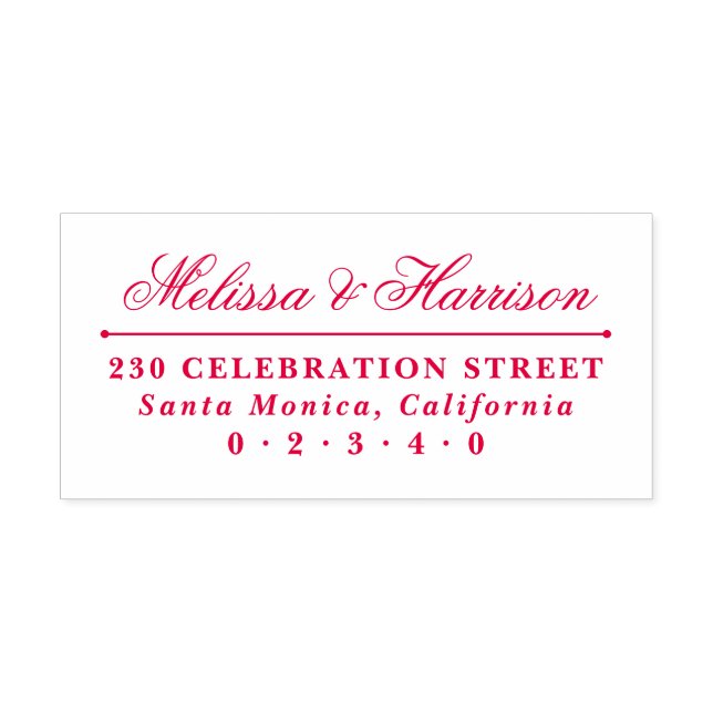 Formell Returadress för elegant Bröllop Namn Självfärgande Stämpel (Design)
