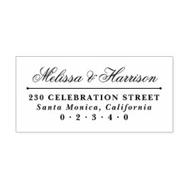 Formell Returadress för elegant Bröllop Namn Stämpel