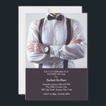 Formell Sällskapsaktivitet Sjungkarajkvitation Inbjudningar<br><div class="desc">Klädd i sin finaste dräkt gör sig den här gentlemannen redo för fest. Bjud in sina vänner att ansluta sig till honom med denna stiliga inbjudan. (PB)</div>