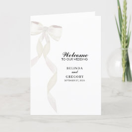 Formell serviceorder för vit Bröllop Program