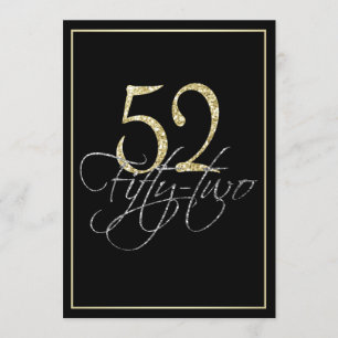 Formell silversvart och födelsedagsfest för guld inbjudningar