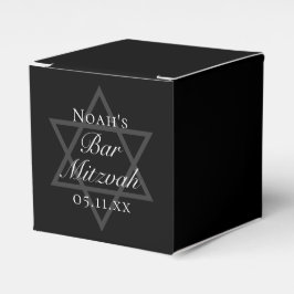 Formell svart Bar Mitzvah Stjärna av David Liten Presentaskar