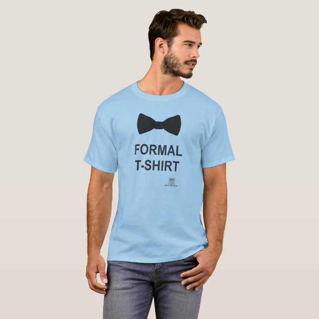 Formell T-tröja med flugan T Shirt (Hel framsida)