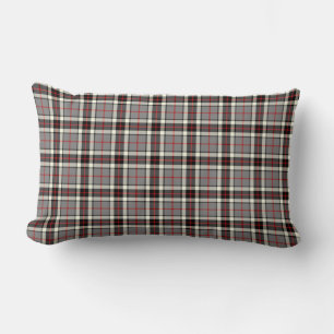 Formell Tartan för för grått, svart och röd Lumbarkudde