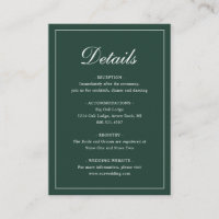 Formell traditionell Elegant Forest Grönt Bröllop