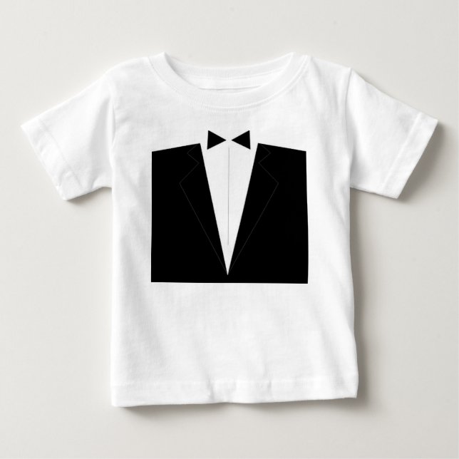 Formell Tux Romper Tee Shirt (Framsida)