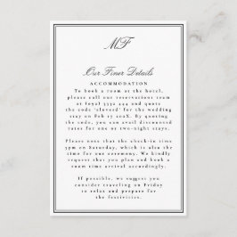 Formell Tuxedo White Bröllop Information Info Tilläggskort