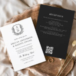 Formell Vapensköld Monogram QR-kod för Bröllop Inbjudningar<br><div class="desc">Skapa ett tidlöst intryck med en formell inbjudan till vapensköld med ett monogram-bröllop med blommigt som innehåller en anpassningsbar QR-kod för enkel gäståtkomst till händelseinformation. Med den här eleganten inbjuds en blandning av klassiska blommigtar med en vapensköld för personlig, vilket ger bröllop-temat en sofistikerad beröring. QR-koden förenklar RSVP, instruktioner och...</div>