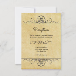 Formell Vintage Flourish - Mottagningsinbjudan Inbjudningar