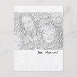 Formell Vit Nygift Meddelande Vykort