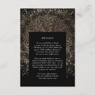 Formell Whimsical Hand plockade Black och Guld Man Tilläggskort