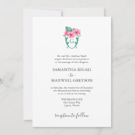 Formella bröllopsinbjudningar Tropiska botaniker Inbjudningar