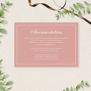 Formella Dusty Rose Script Bröllopsboenden Tilläggskort