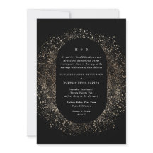 Formella Foil Black och Guld Bröllop Arch