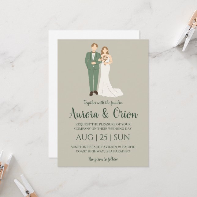 formella inbjudningar till klassiska gröntar för b (Fram/Back In Situ)