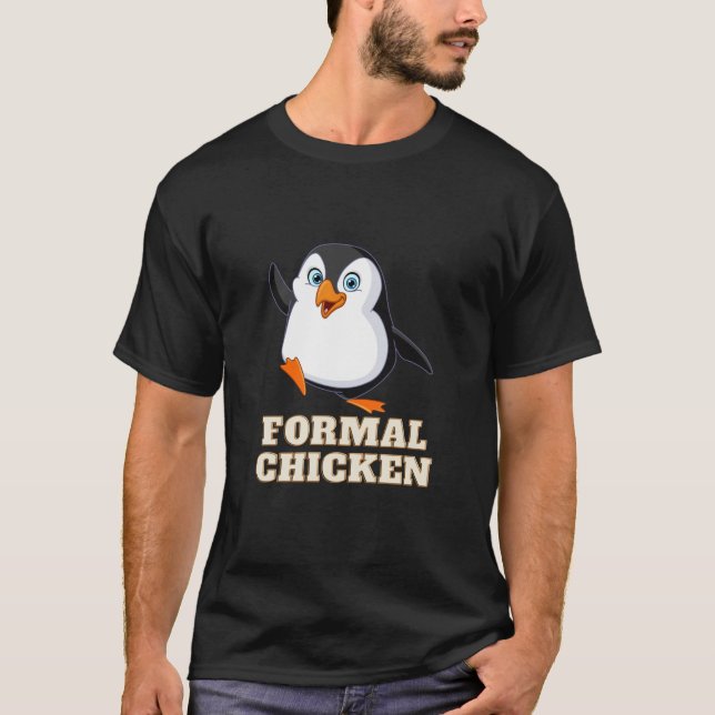 Formella kycklingar T-Shirt (Penguin) (Framsida)