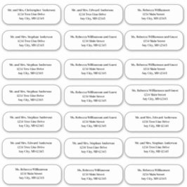 Formella stift för teckensnittskuvert Adress för B Klistermärken