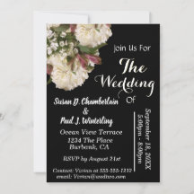 Formella svarta och vita inbjudningar